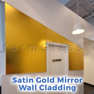 Gold Satin Mirror Wall Cladding