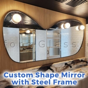 Custom Shape Mirror with Metal Frame