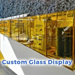 Custom Gold Glass Display